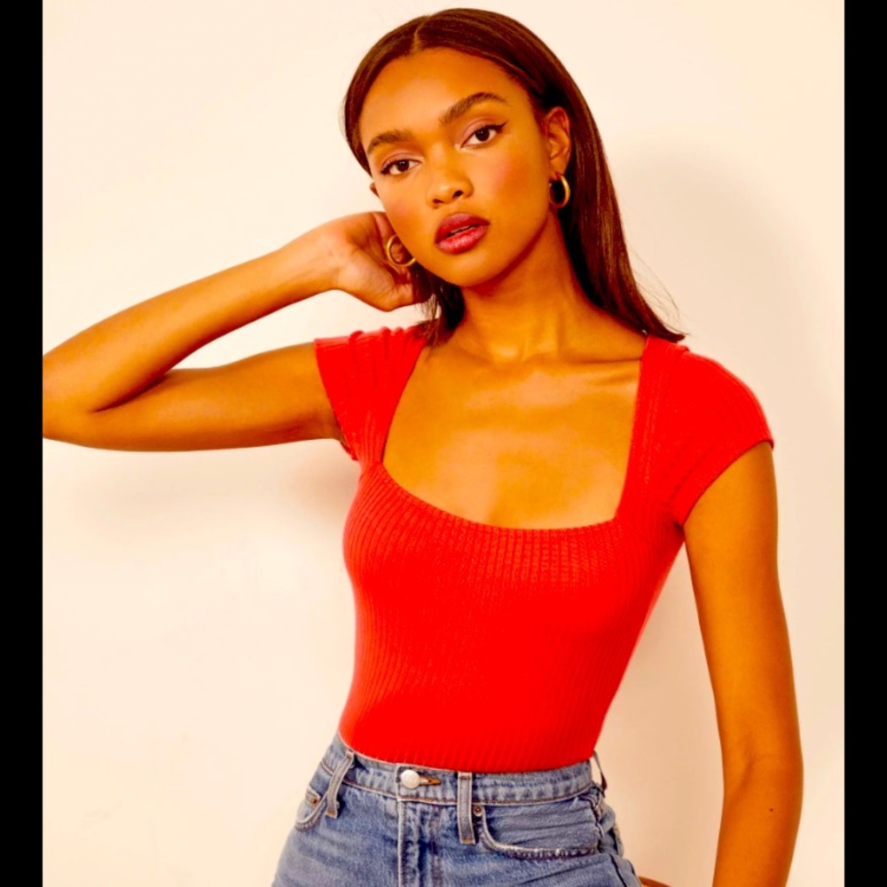 Reformation bardot top